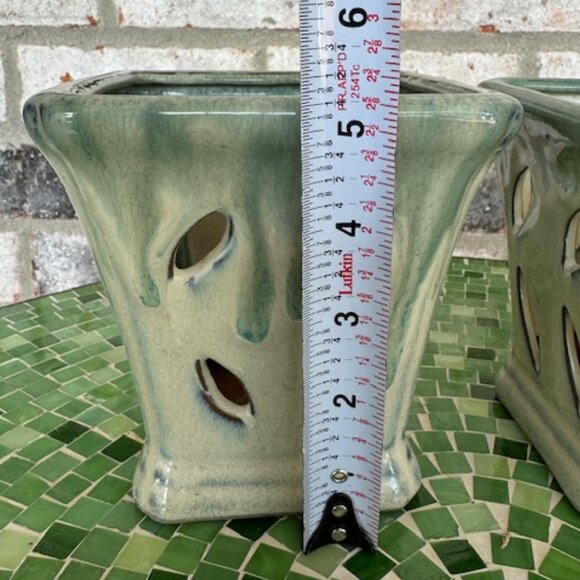 Orchid Pots Glazed Designer Style Light Green - Picture 8 of 10